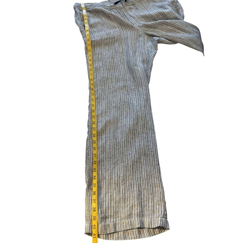 Caslon Striped 100% Linen Drawstring Pants Size L - Picture 12 of 14